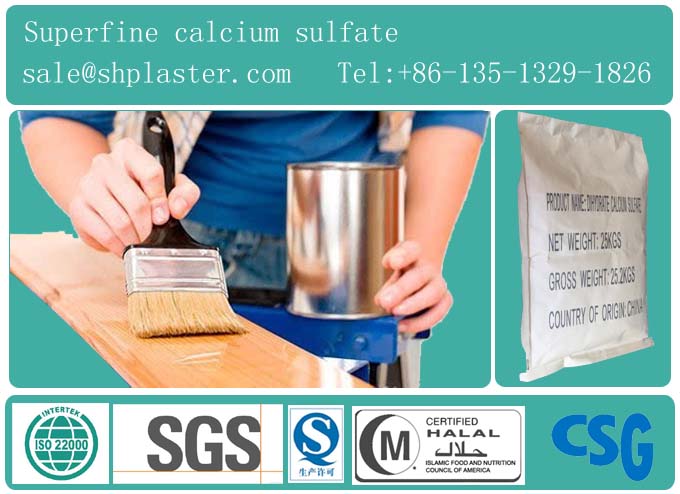 ペイントプラスチックフィラー － 超極細な二水硫酸カルシウム